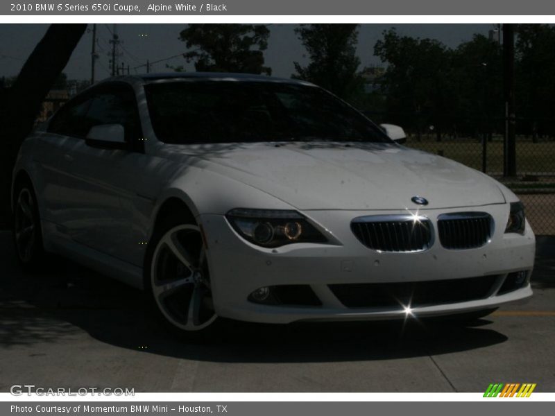 Alpine White / Black 2010 BMW 6 Series 650i Coupe