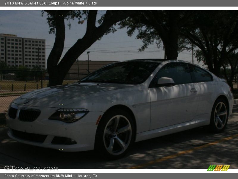 Alpine White / Black 2010 BMW 6 Series 650i Coupe