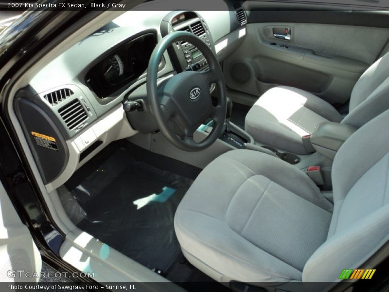 Black / Gray 2007 Kia Spectra EX Sedan