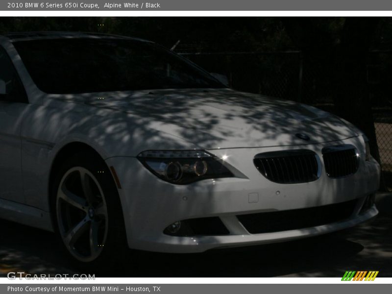 Alpine White / Black 2010 BMW 6 Series 650i Coupe