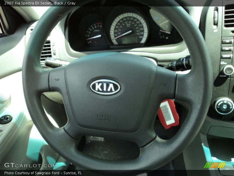 Black / Gray 2007 Kia Spectra EX Sedan
