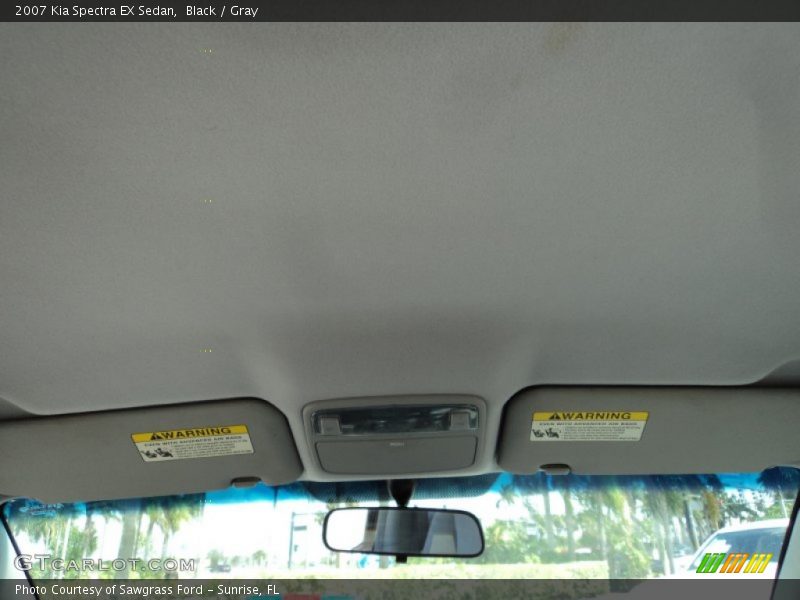 Black / Gray 2007 Kia Spectra EX Sedan