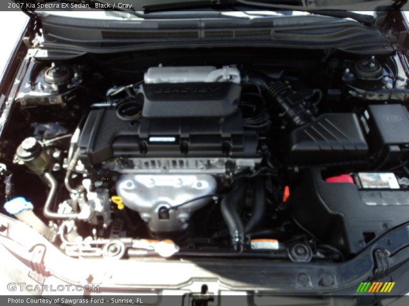 Black / Gray 2007 Kia Spectra EX Sedan