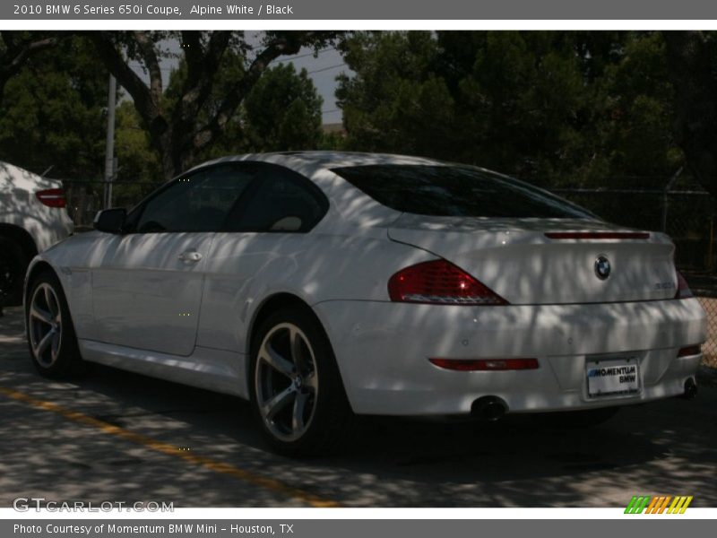 Alpine White / Black 2010 BMW 6 Series 650i Coupe