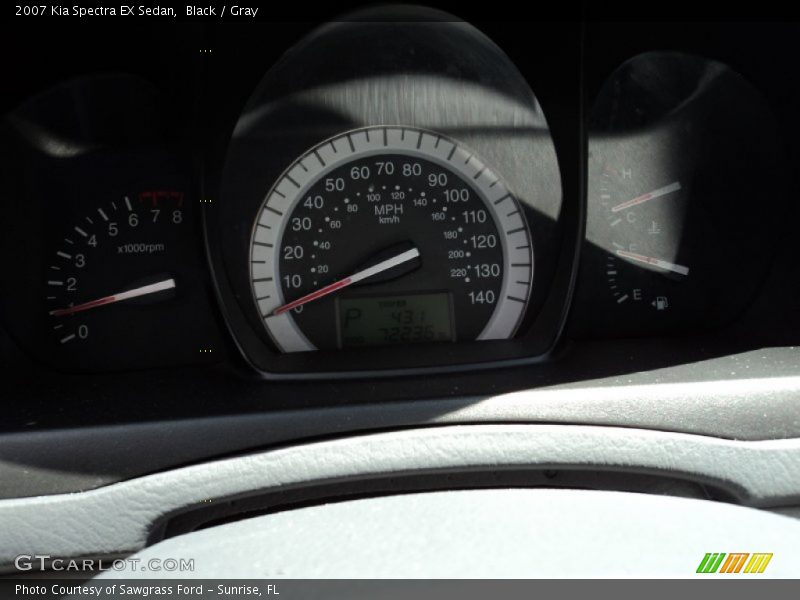 Black / Gray 2007 Kia Spectra EX Sedan