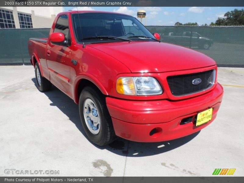 Bright Red / Medium Graphite Grey 2003 Ford F150 STX Regular Cab