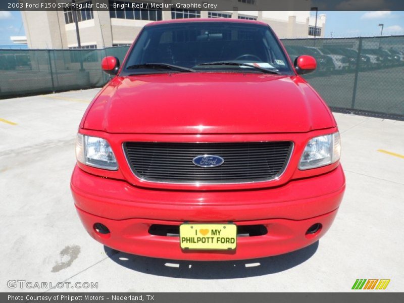 Bright Red / Medium Graphite Grey 2003 Ford F150 STX Regular Cab
