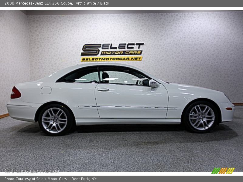 Arctic White / Black 2008 Mercedes-Benz CLK 350 Coupe