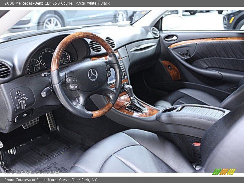 Arctic White / Black 2008 Mercedes-Benz CLK 350 Coupe