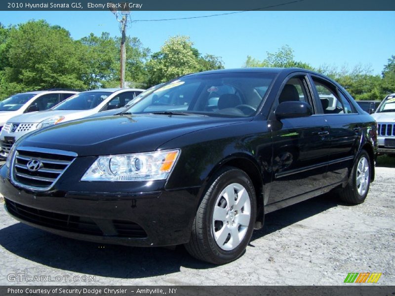 Ebony Black / Gray 2010 Hyundai Sonata GLS
