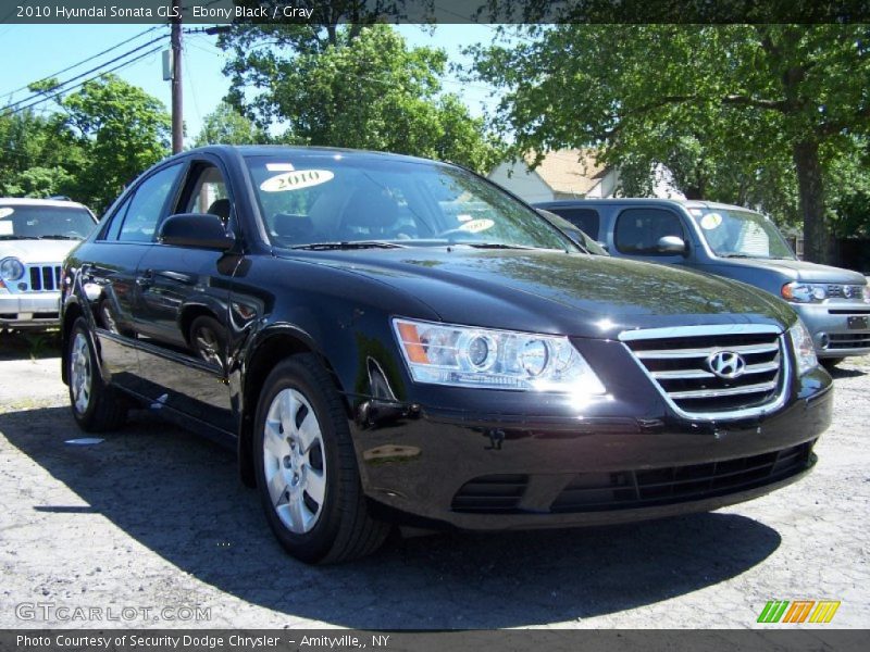 Ebony Black / Gray 2010 Hyundai Sonata GLS