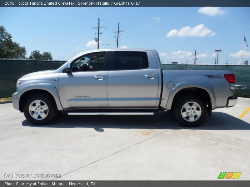 Silver Sky Metallic / Graphite Gray 2008 Toyota Tundra Limited CrewMax