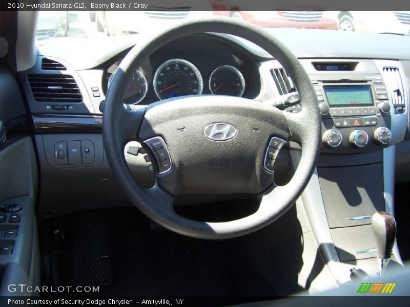 Ebony Black / Gray 2010 Hyundai Sonata GLS