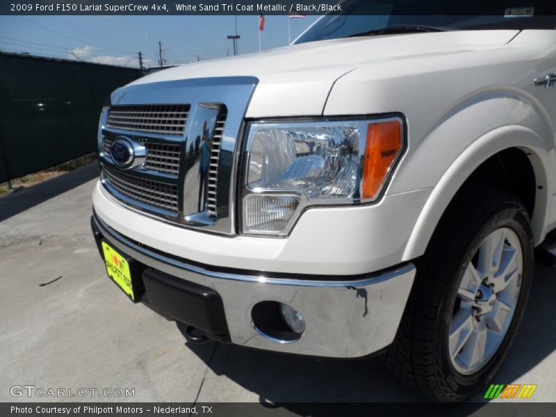 White Sand Tri Coat Metallic / Black/Black 2009 Ford F150 Lariat SuperCrew 4x4