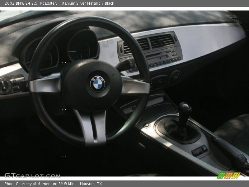 Titanium Silver Metallic / Black 2003 BMW Z4 2.5i Roadster