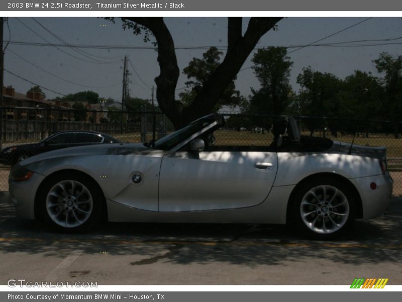 Titanium Silver Metallic / Black 2003 BMW Z4 2.5i Roadster