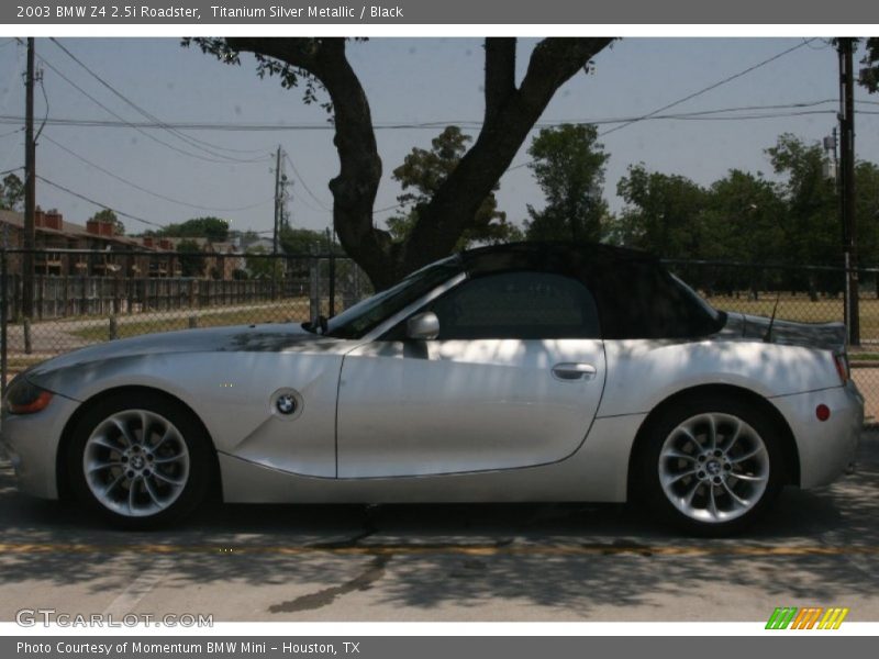 Titanium Silver Metallic / Black 2003 BMW Z4 2.5i Roadster
