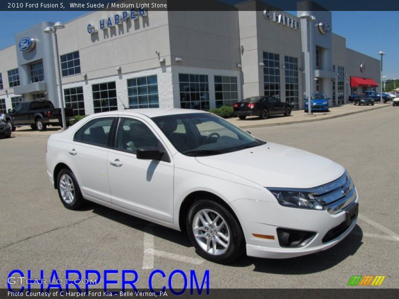 White Suede / Medium Light Stone 2010 Ford Fusion S