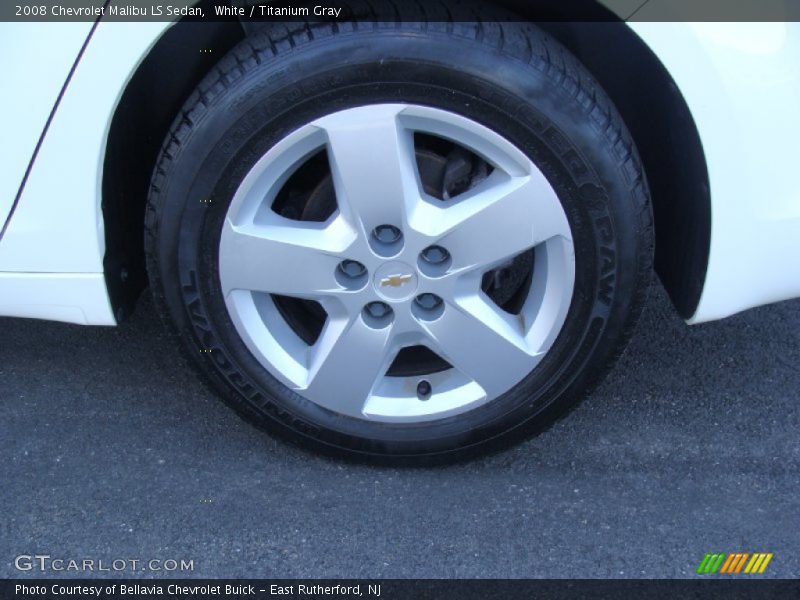 White / Titanium Gray 2008 Chevrolet Malibu LS Sedan