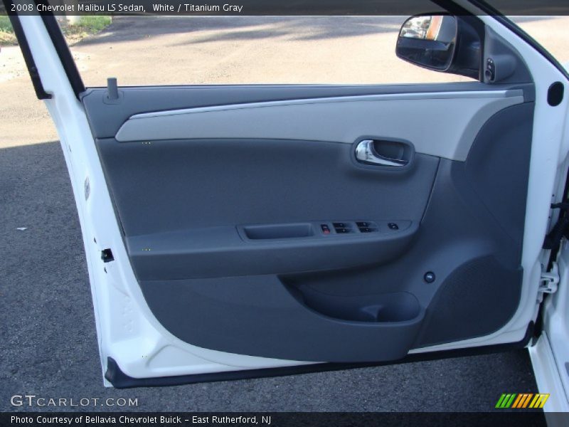 White / Titanium Gray 2008 Chevrolet Malibu LS Sedan
