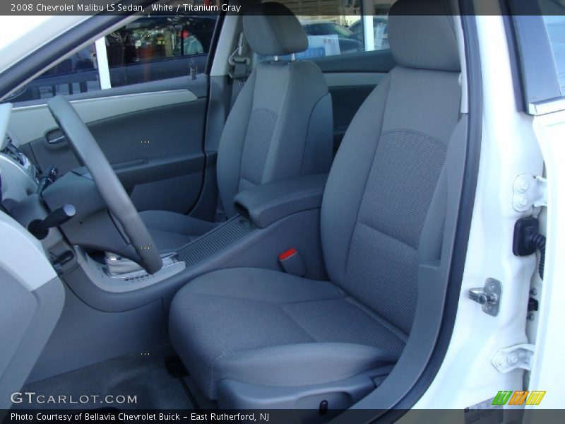 White / Titanium Gray 2008 Chevrolet Malibu LS Sedan