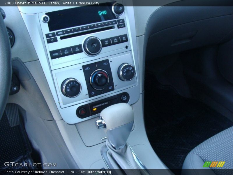 White / Titanium Gray 2008 Chevrolet Malibu LS Sedan