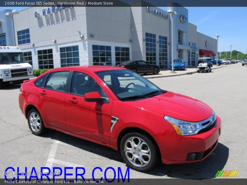 Vermillion Red / Medium Stone 2008 Ford Focus SES Sedan