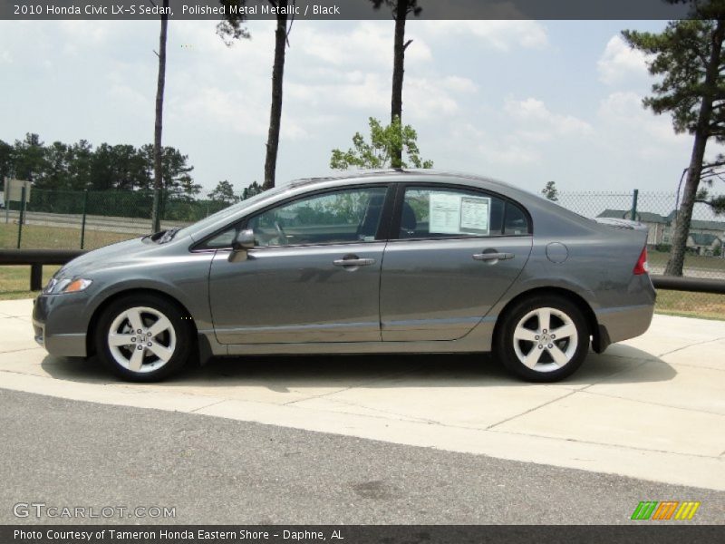 Polished Metal Metallic / Black 2010 Honda Civic LX-S Sedan