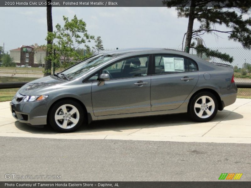 Polished Metal Metallic / Black 2010 Honda Civic LX-S Sedan