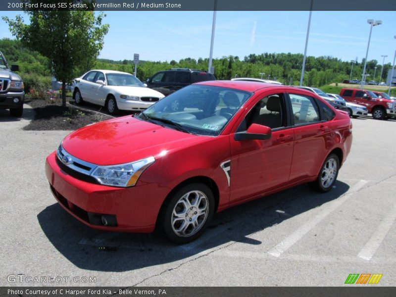 Vermillion Red / Medium Stone 2008 Ford Focus SES Sedan