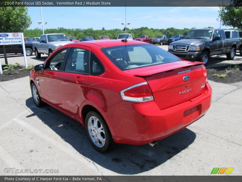 Vermillion Red / Medium Stone 2008 Ford Focus SES Sedan