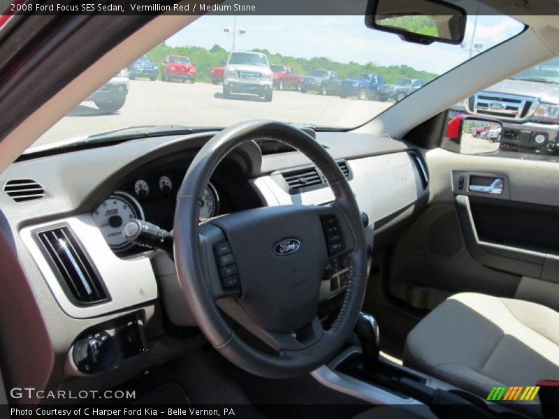 Vermillion Red / Medium Stone 2008 Ford Focus SES Sedan