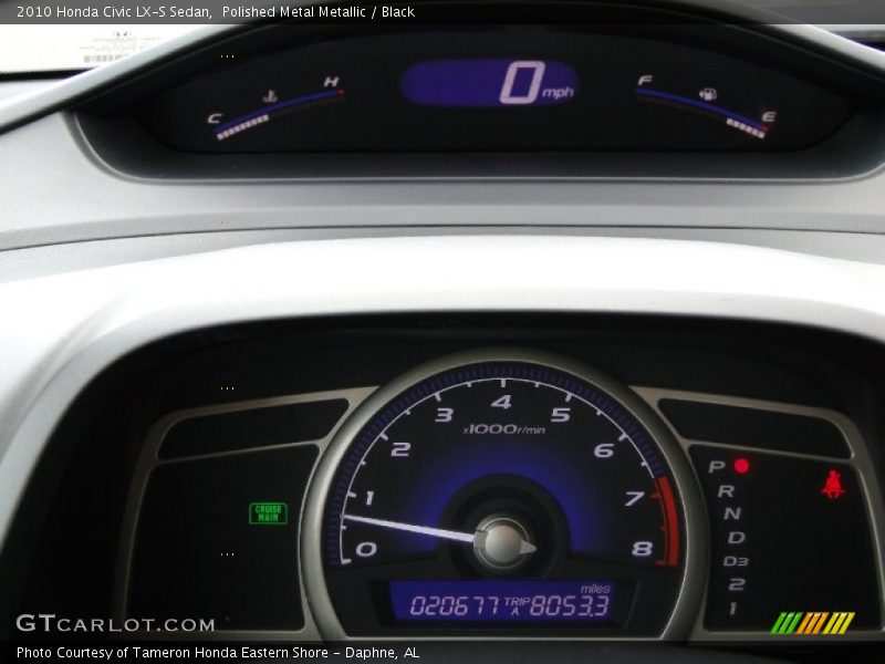 Polished Metal Metallic / Black 2010 Honda Civic LX-S Sedan