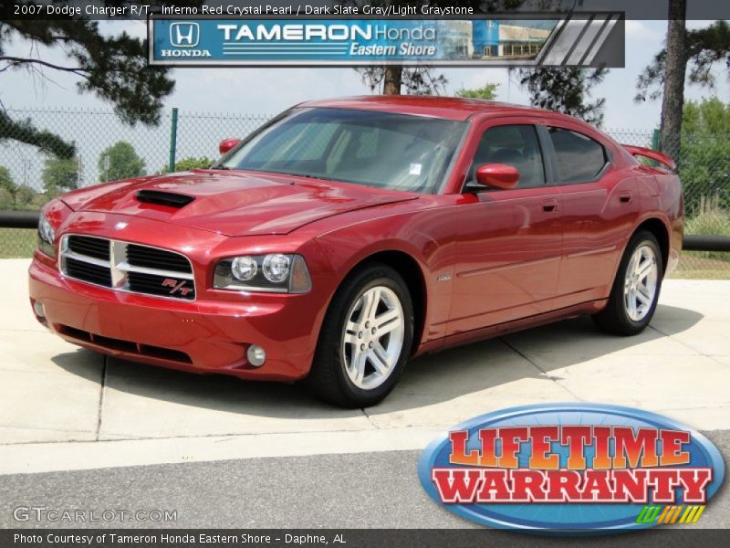 Inferno Red Crystal Pearl / Dark Slate Gray/Light Graystone 2007 Dodge Charger R/T