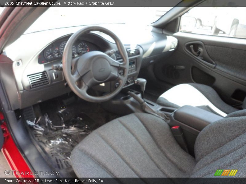 Victory Red / Graphite Gray 2005 Chevrolet Cavalier Coupe
