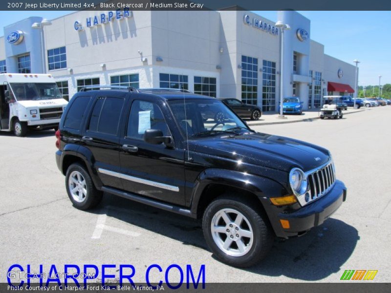 Black Clearcoat / Medium Slate Gray 2007 Jeep Liberty Limited 4x4