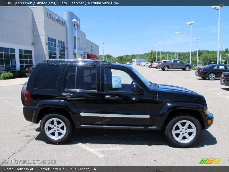 Black Clearcoat / Medium Slate Gray 2007 Jeep Liberty Limited 4x4
