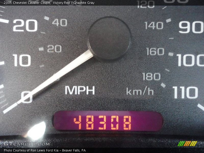 Victory Red / Graphite Gray 2005 Chevrolet Cavalier Coupe