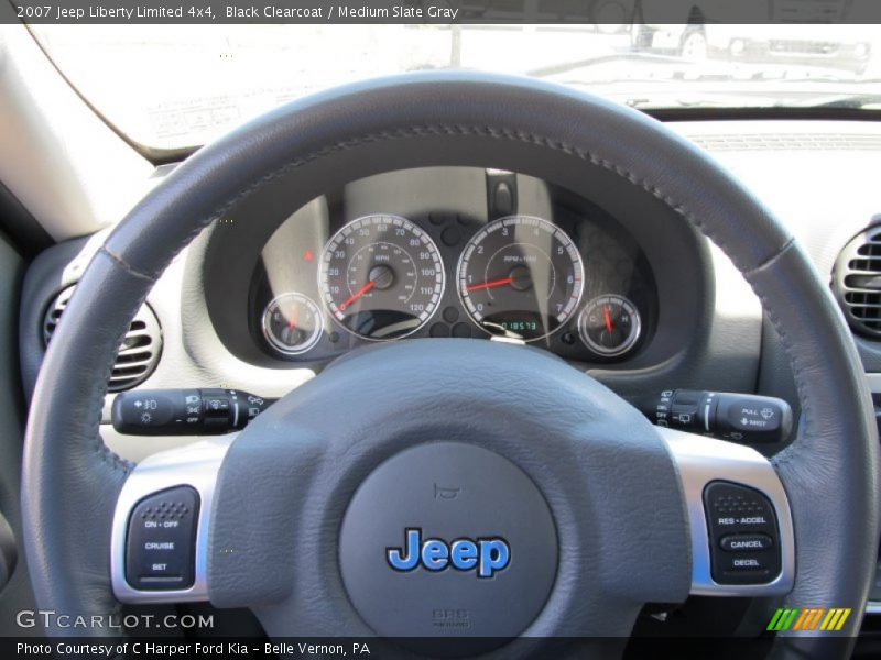 Black Clearcoat / Medium Slate Gray 2007 Jeep Liberty Limited 4x4