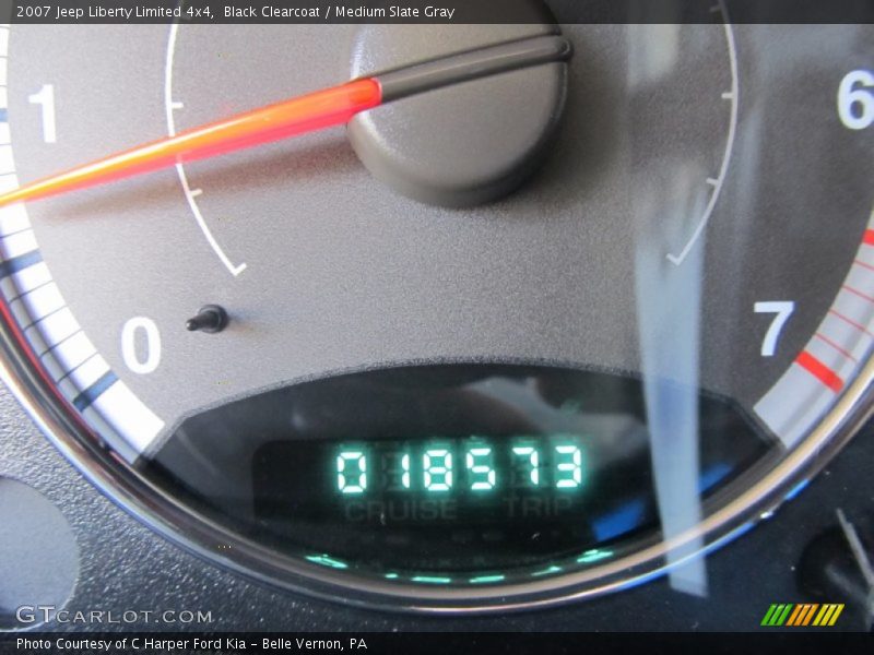 Black Clearcoat / Medium Slate Gray 2007 Jeep Liberty Limited 4x4
