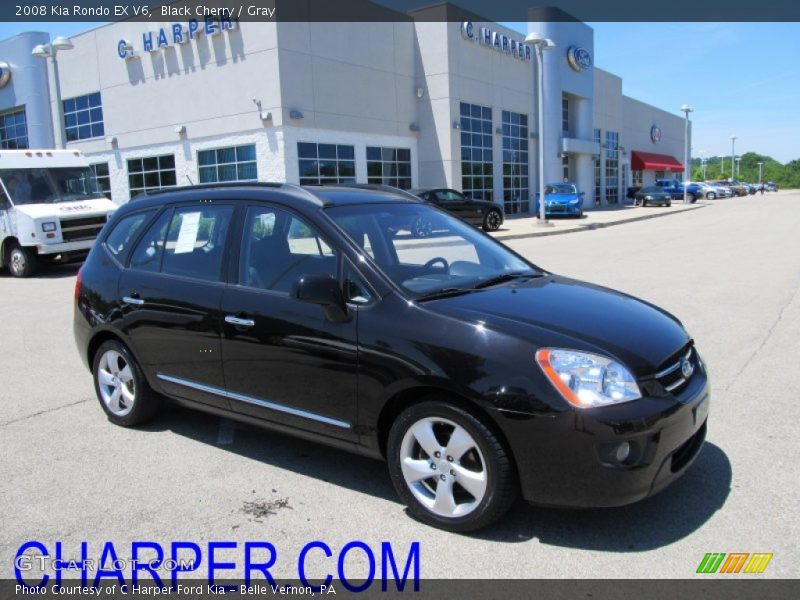 Black Cherry / Gray 2008 Kia Rondo EX V6