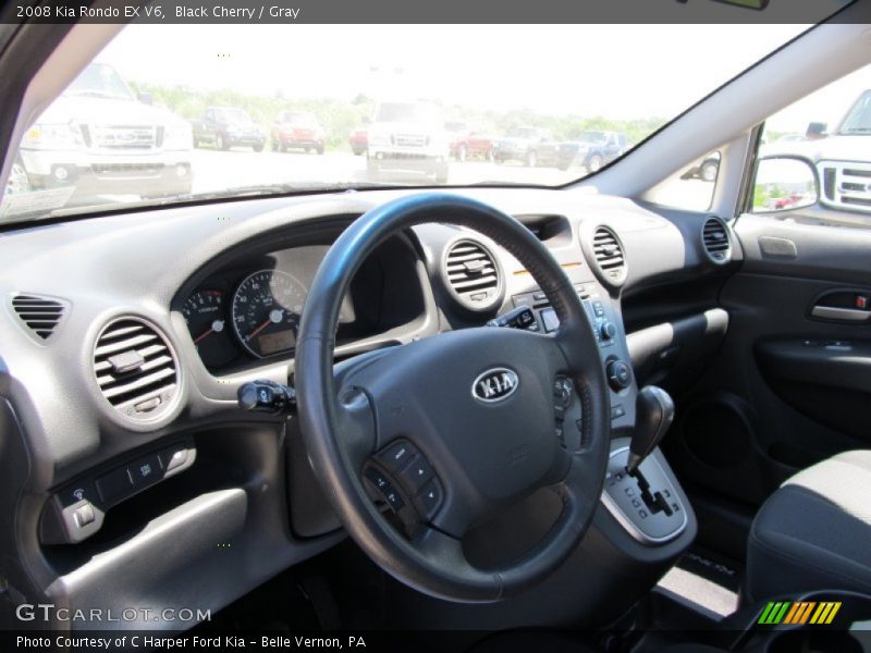 Black Cherry / Gray 2008 Kia Rondo EX V6