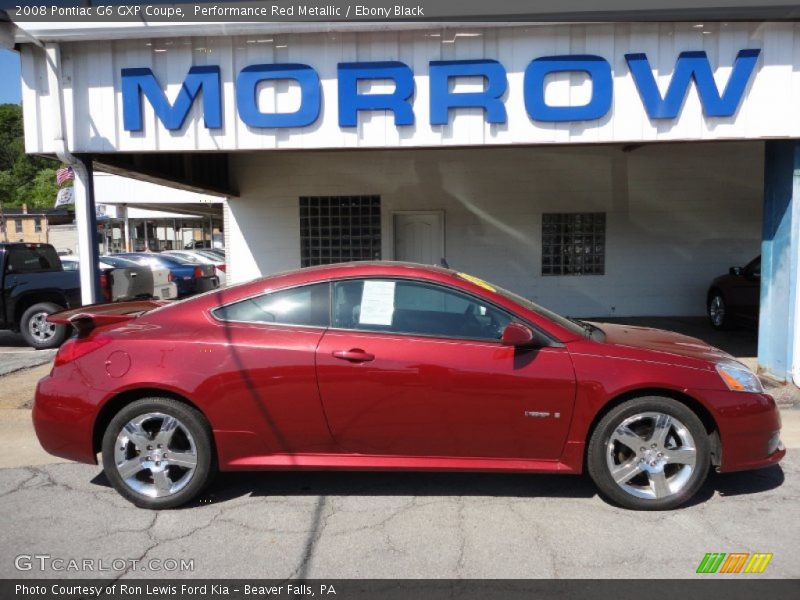 Performance Red Metallic / Ebony Black 2008 Pontiac G6 GXP Coupe