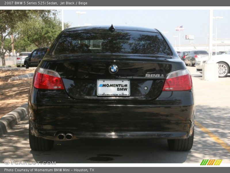 Jet Black / Beige 2007 BMW 5 Series 525i Sedan