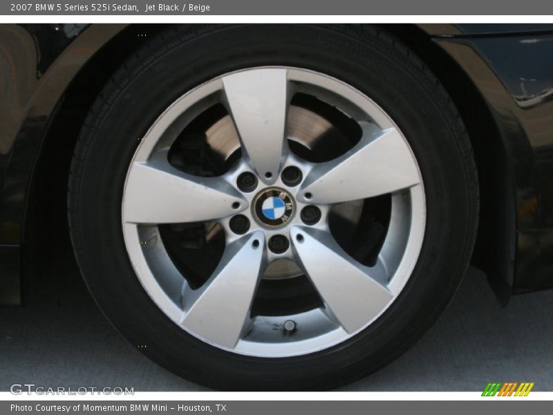 Jet Black / Beige 2007 BMW 5 Series 525i Sedan
