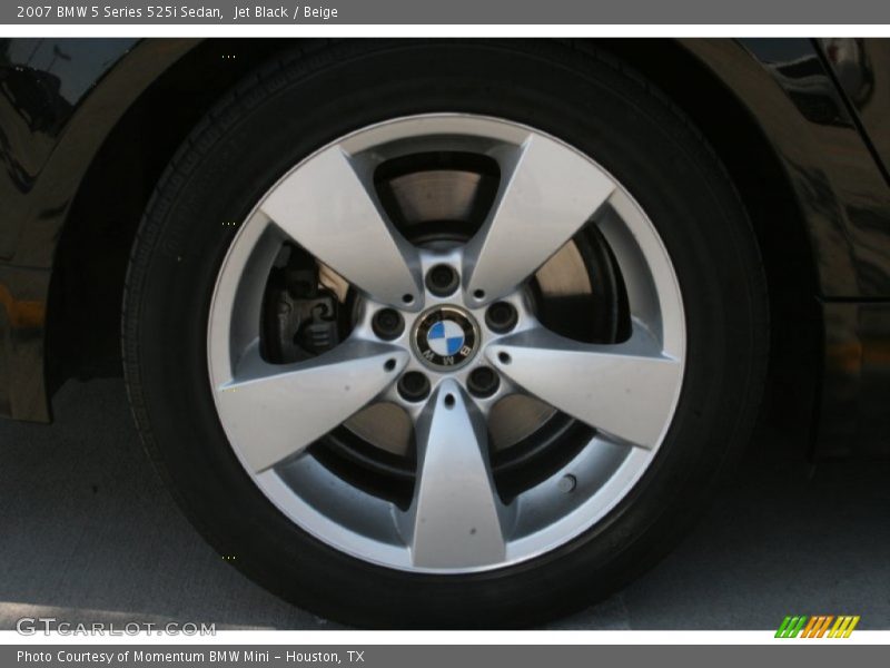 Jet Black / Beige 2007 BMW 5 Series 525i Sedan