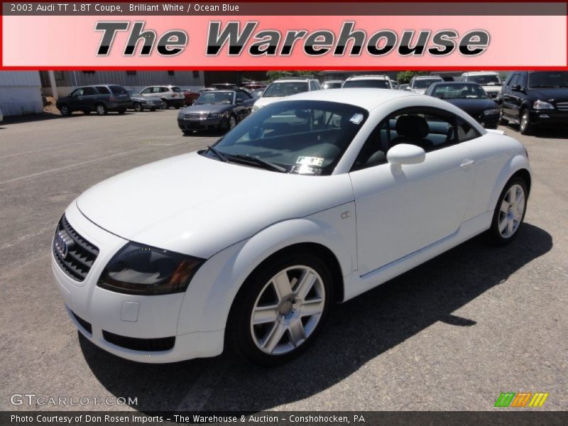 Brilliant White / Ocean Blue 2003 Audi TT 1.8T Coupe