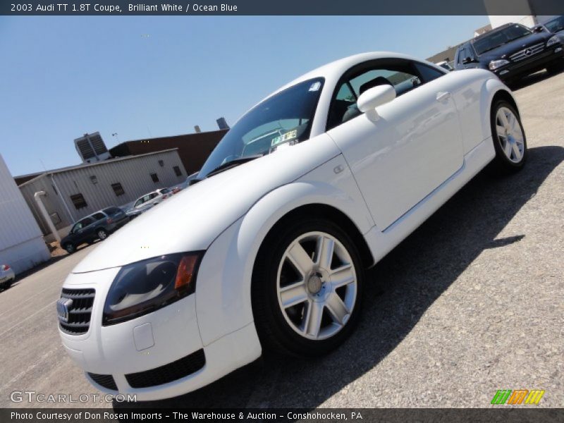 Brilliant White / Ocean Blue 2003 Audi TT 1.8T Coupe