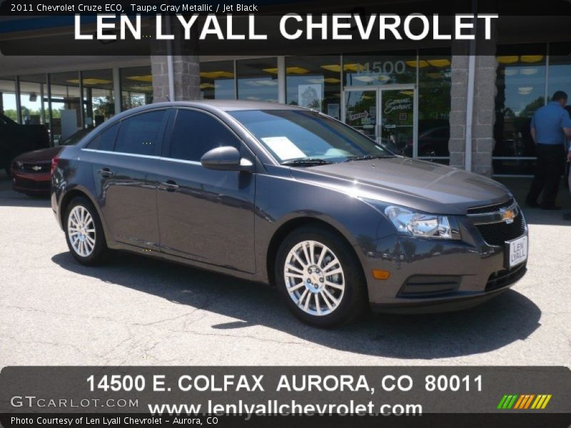 Taupe Gray Metallic / Jet Black 2011 Chevrolet Cruze ECO