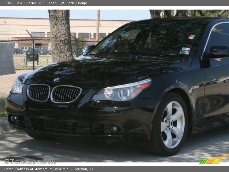 Jet Black / Beige 2007 BMW 5 Series 525i Sedan